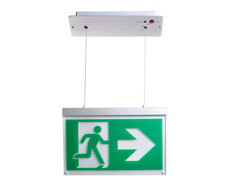 LE2916-B aluminyo cord suspendido kisame mount exit sign