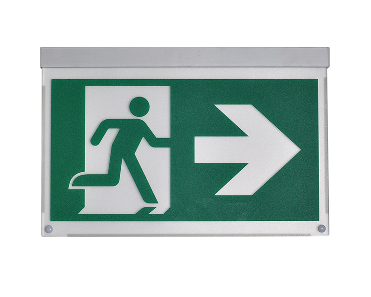 LE2916-C aluminyo solong mukha kisame recessed mount exit sign