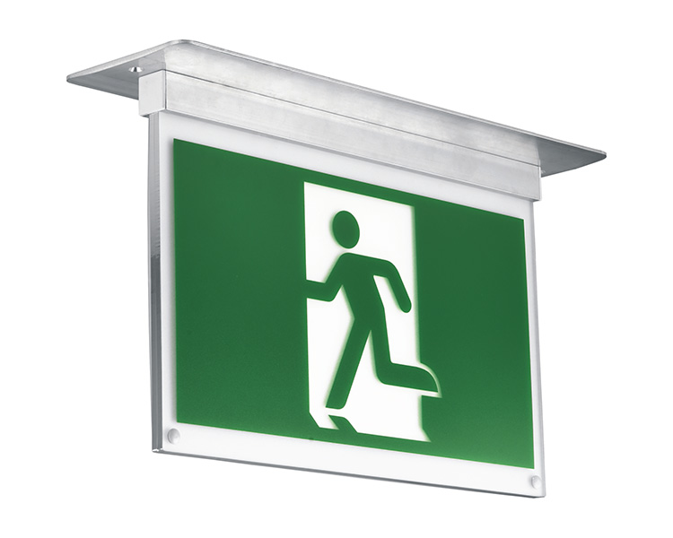 LE2916-Isang aluminyo na pader na naka-mount solong mga palatandaan ng exit exit