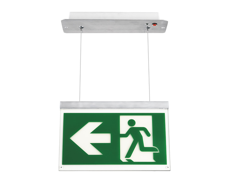 LE2916-B aluminyo cord suspendido kisame mount exit sign