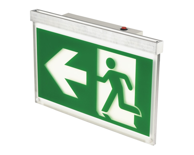 LE2916-C aluminyo solong mukha kisame recessed mount exit sign