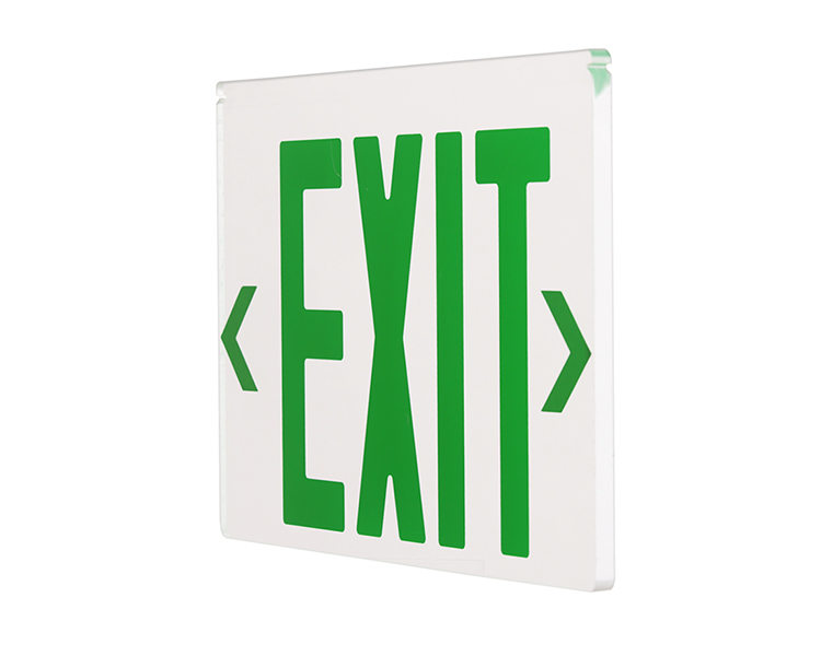 Mirror exit sign acrylic panel