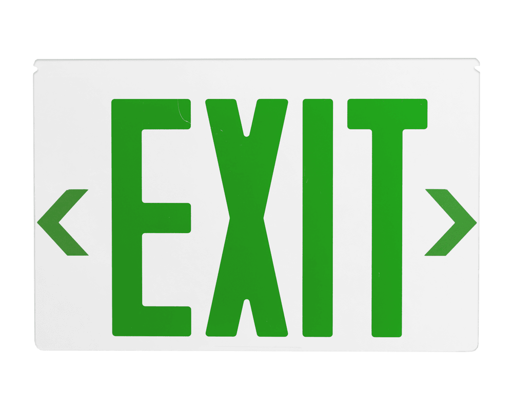 Mirror exit sign acrylic panel
