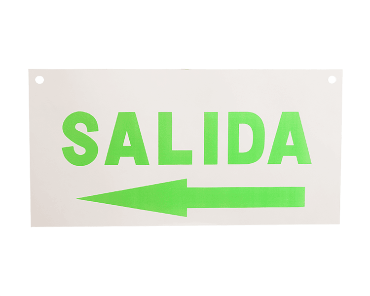 Exit sign acrylic panel salida