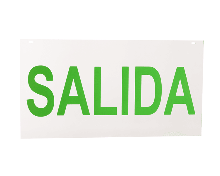 Exit sign acrylic panel salida