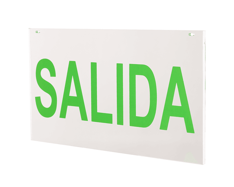 Exit sign acrylic panel salida