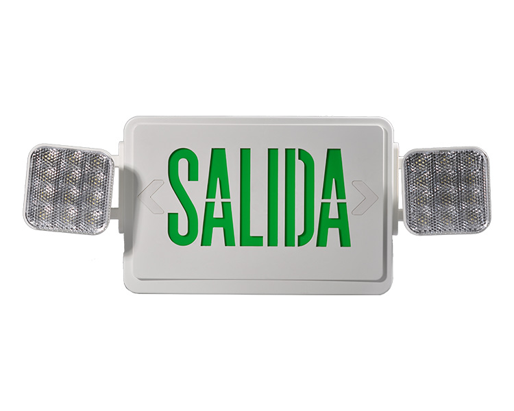 JLEC2GW-SA GREEN LED Combo Emergency Salida Sign
