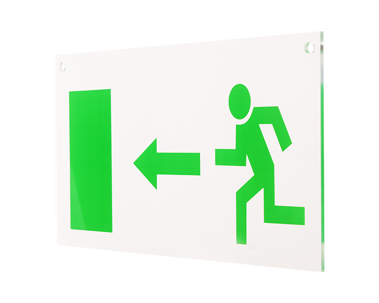 Acrylic exit sign