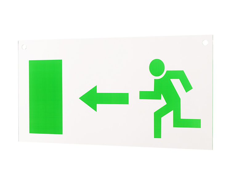 Acrylic exit sign