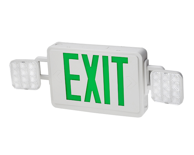 JLEC2GW-LED combo emergency exit sign na may berdeng titik