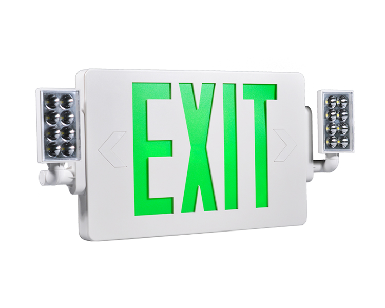 JLECD2GW-Green Emergency Fire Exit Lights na may LED Heads