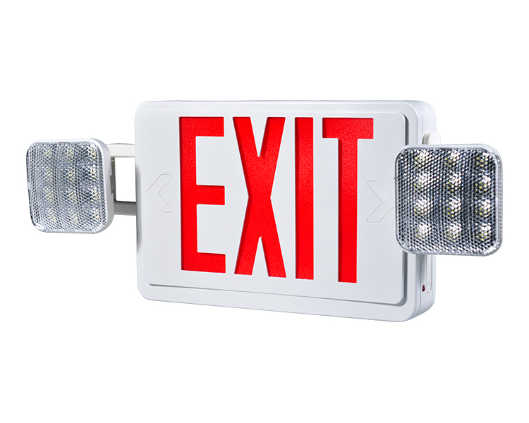 Jlec2bcw-bi-color LED combo emergency exit sign na may mga pinuno ng LED
