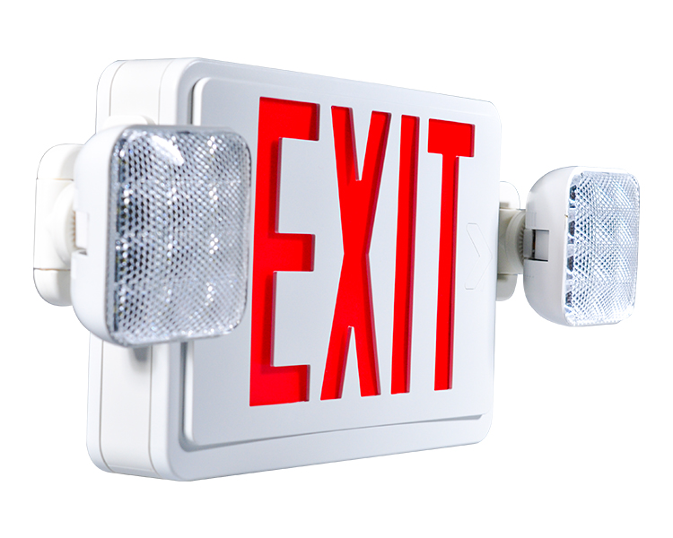 Jlec2bcw-bi-color LED combo emergency exit sign na may mga pinuno ng LED