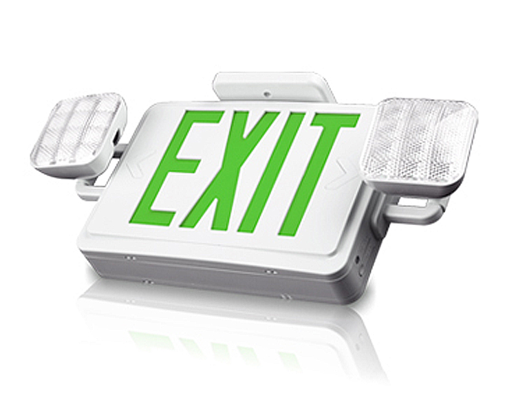 Jlec2bcw-bi-color LED combo emergency exit sign na may mga pinuno ng LED
