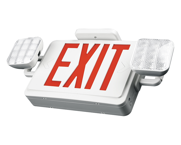 Jlec2bcw-bi-color LED combo emergency exit sign na may mga pinuno ng LED