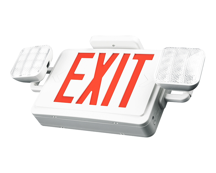 Jlec2rw-exit emergency light combo na may mga pulang titik