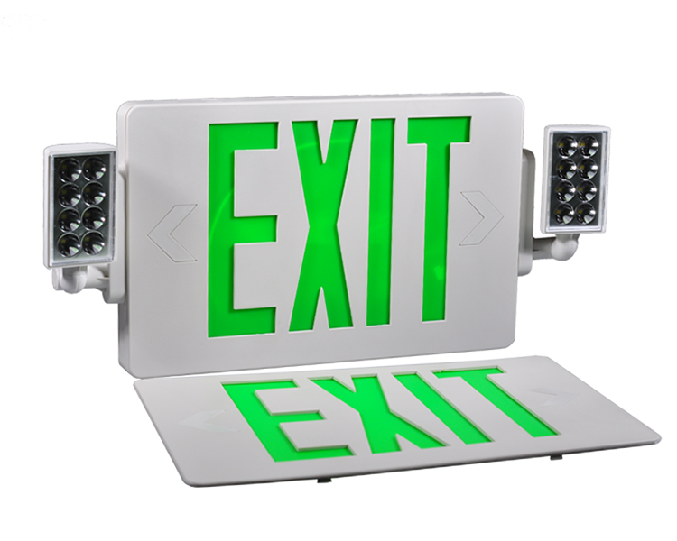 JLECD2GW-Green Emergency Fire Exit Lights na may LED Heads