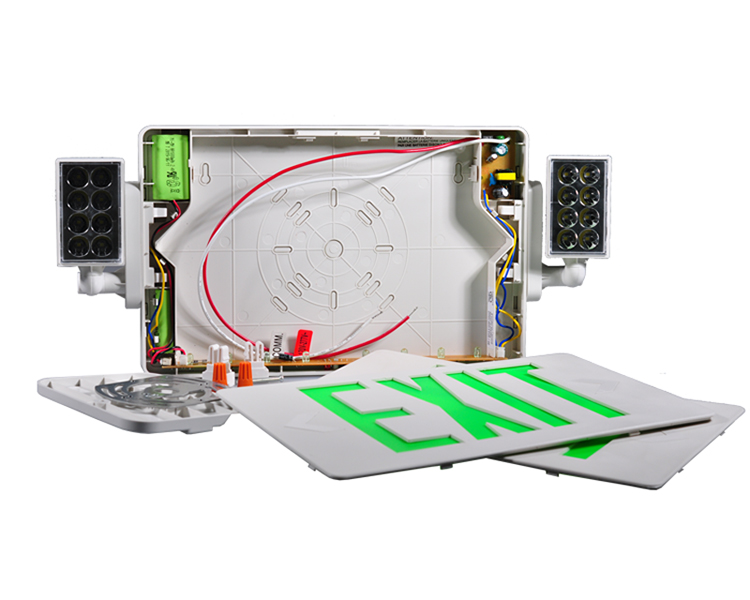 JLECD2GW-Green Emergency Fire Exit Lights na may LED Heads