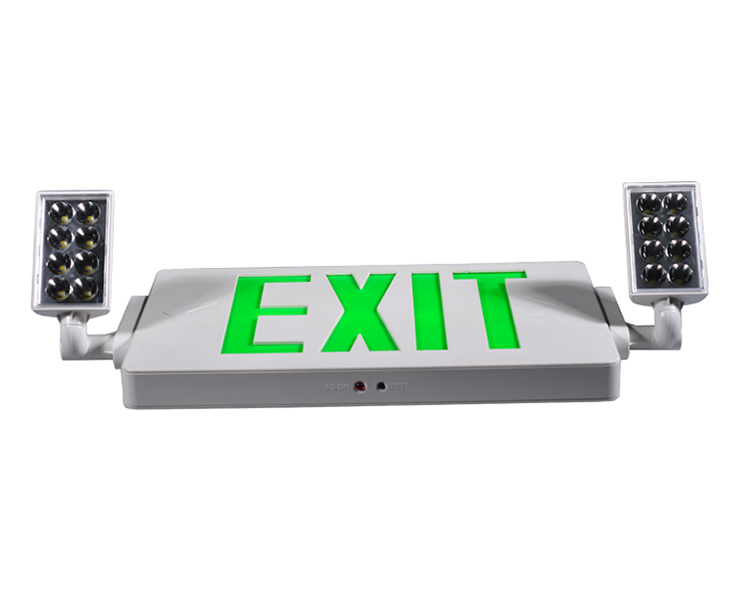 JLECD2GW-Green Emergency Fire Exit Lights na may LED Heads