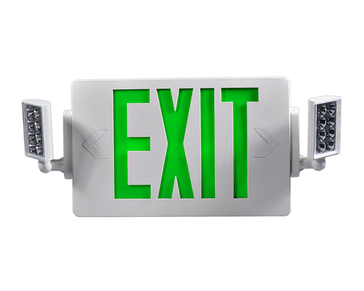 JLECD2GW-Green Emergency Fire Exit Lights na may LED Heads
