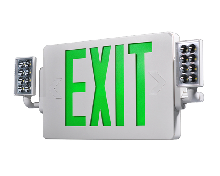 JLECD2GW-Green Emergency Fire Exit Lights na may LED Heads