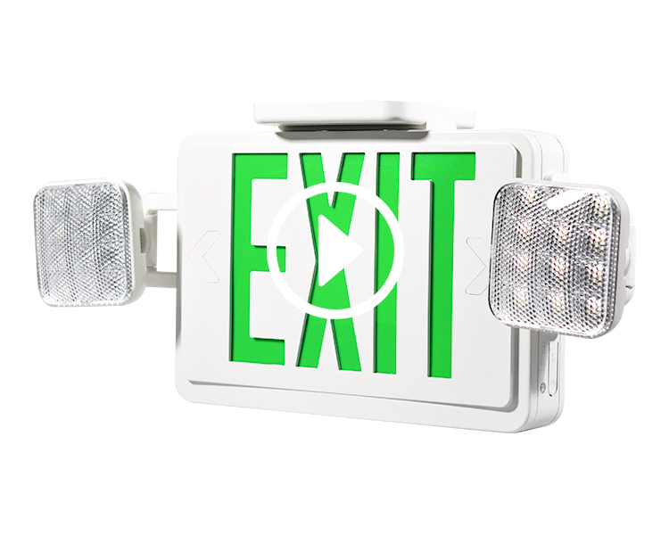 JLEC2GWRC-LED Emergency Exit Sign Combo na may malayong may kakayahang