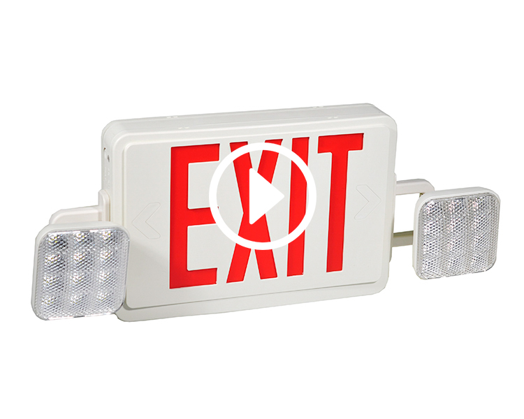 JLEC2RWRC-REMOTE na may kakayahang LED exit sign