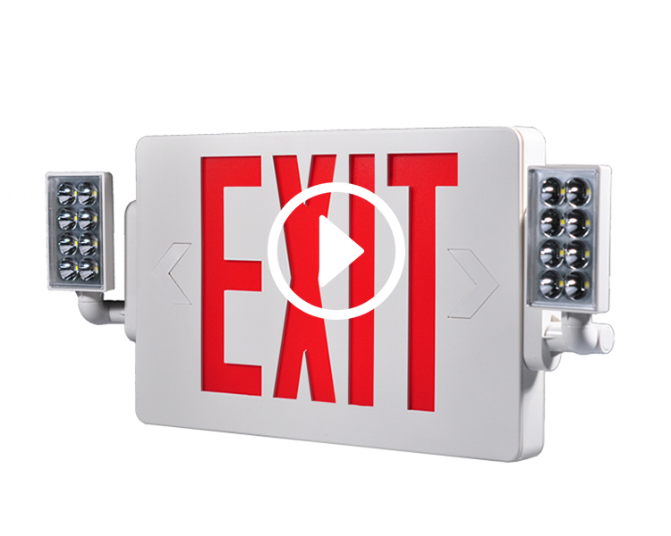 Jlecd2rw-emergency fire exit lights na may mga pulang titik