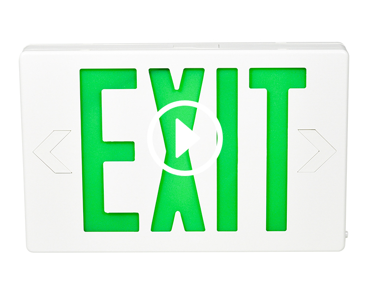 JEE2GWE-6 INCH UL Inaprubahan ang mga palatandaan ng berdeng exit