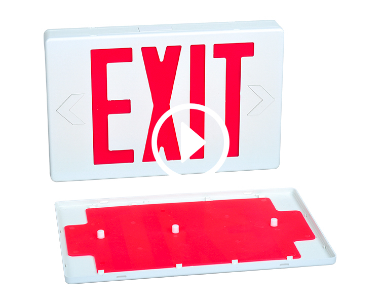 Inaprubahan ng JEE2RWE-UL ang mga palatandaan ng pulang exit